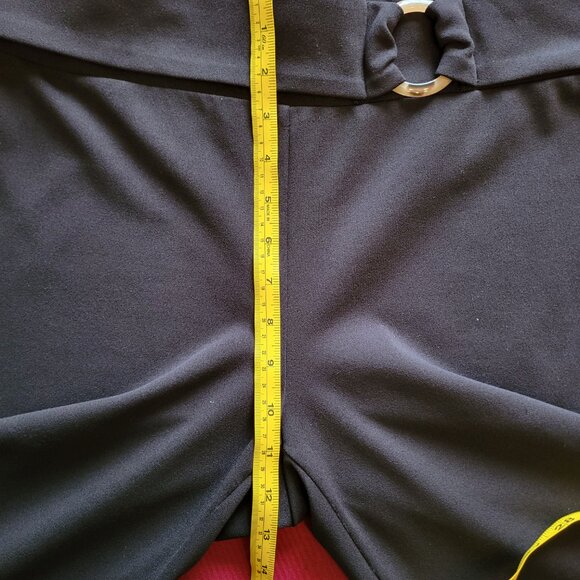 89th + Madison | Black Stretch Pants | L | Faux Belt Detail - Picture 8 of 11